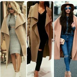 Michael Kors camel wool blend duster vest